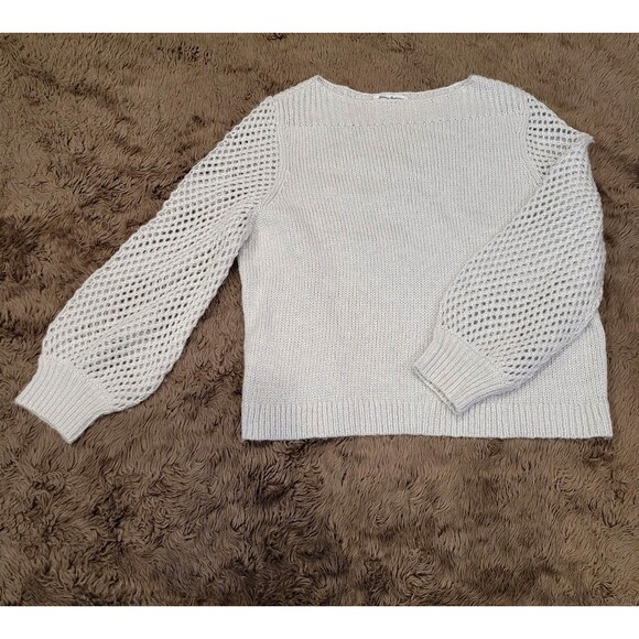 TOMMY BAHAMA Women's Wool Blend Metallic Sweater Size XL Balloon Sleeve Shimmer - Picture 2 of 5